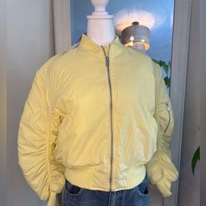 BDG Urban Outfitters Sunny Yellow Bomber Jacket